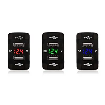 2.1A Dual USB Charger Power Socket with LED Digital Voltmeter for Honda Civic/CROSSTOUR/CRV/Odyssey
