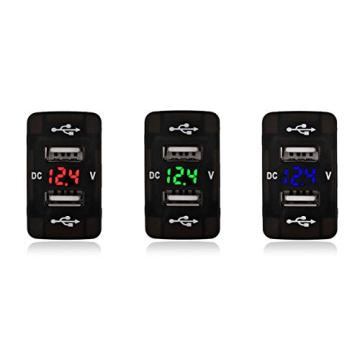 2.1A Dual USB Charger Power Socket with LED Digital Voltmeter for Honda Civic/CROSSTOUR/CRV/Odyssey