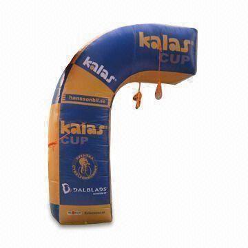Inflatable Square Half Arch with Digital Printing, Made of PVC, OEM Orders are Welcome