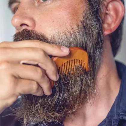Wholesale Private Label Natural Wooden Beard Comb: Perfect Tool for Beard and Mustache Grooming