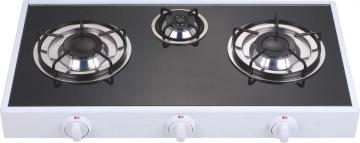 3 Burner Mirror Glass Top Europe Cooker