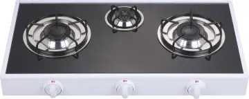 3 Burner Mirror Glass Top Europe Cooker