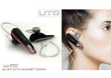 Red / Black Noise Cancelling Bluetooth Stereo Headset Handsfree / Answer