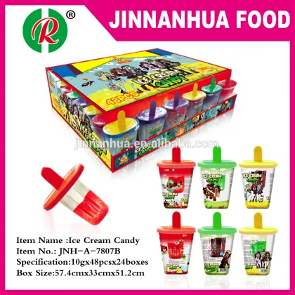 ice cream candy with powder