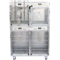Stainless Steel Pet Cage for Veterinary Use