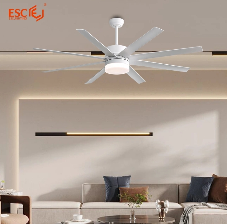 Modern design dc inverter fan ceiling light 60 inch large smart fan ceiling