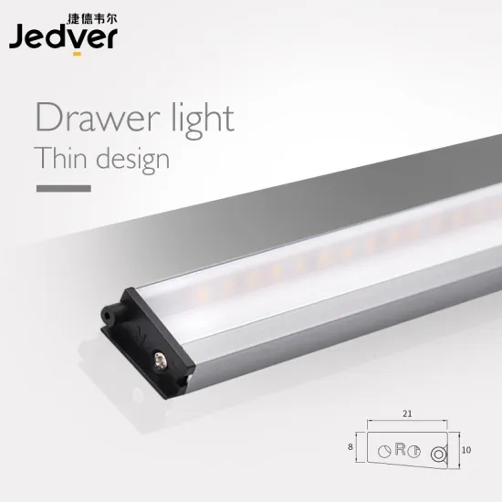 JEDVER JL007 24VDC 10W/m 20x10 Surface Mounted Drawer Light - LED Strip Lighting