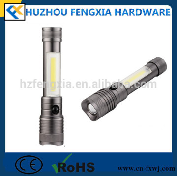 Higher power Zoomable 3W COB 3W LED Aluminium Torch With Magnet