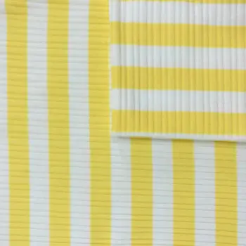 TC Cotton Polyester Brushed Rib Striped Spandex Fabrics