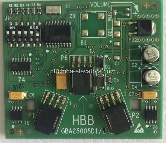 Placa GBA25005D1 HBB para elevador OTIS LOP HPI