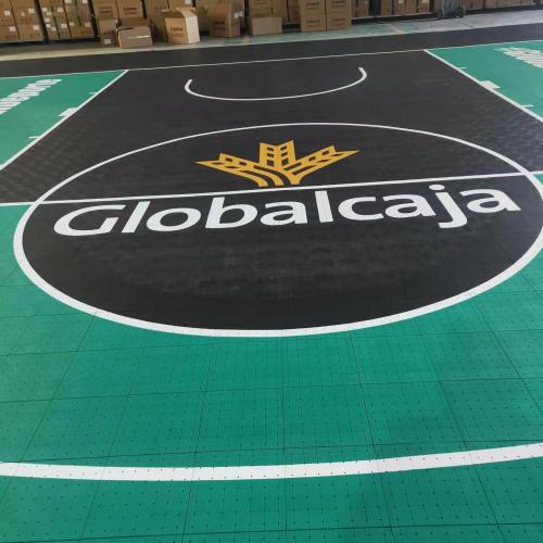 Backyard Home Gunakan Interlocking Basketball Sport Tiles Soft TPE FIBA ​​Diluluskan