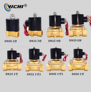 YICHI 2 Way Solenoid Valve 220V 110V 24V 12V Brass Water Direct Acting Diaphragm