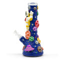 Blue astronaut luminous glass hookah