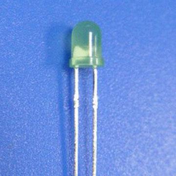 3mm Round Standard T-1 Type LED Lamp, Yellow Green, with 570nm Wavelength, 80 Degrees Viewing Angle