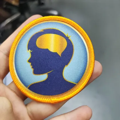 Custom Design Embroidery Patch Creator: Personalized Sew or Iron-On Full Embroidered Badges with Merrow Border