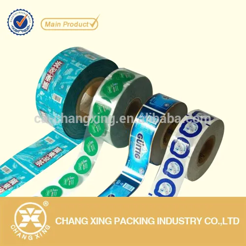 Customized pvc heat shrink wrap bottle labels/ plastic cup lid sealing film