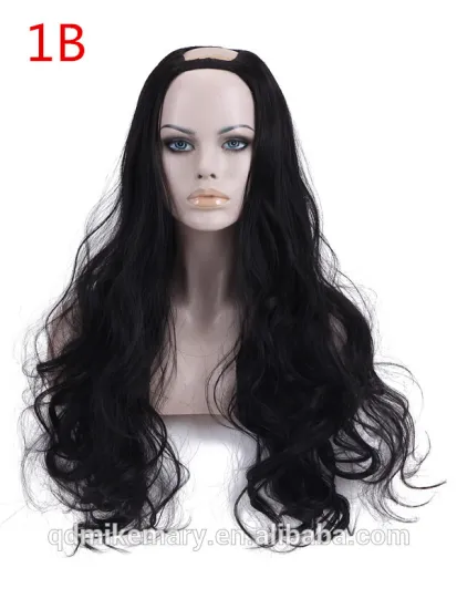 Wholesale Synthetic Long Wavy U Part Wig For Black Women