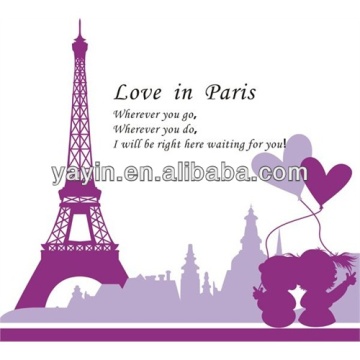 Romantic Eiffel tower wall stickers