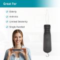 One-Handed Button Hook & Zipper Pull Aid