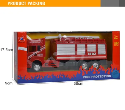 plastic fire fighter toy friction truck toy