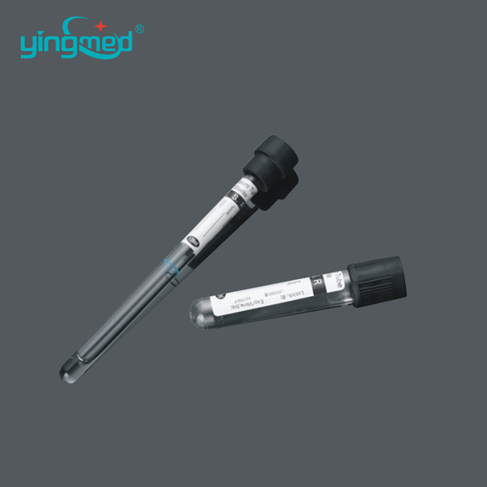 ESR Black top Non-Vacuum Blood Collection Tube