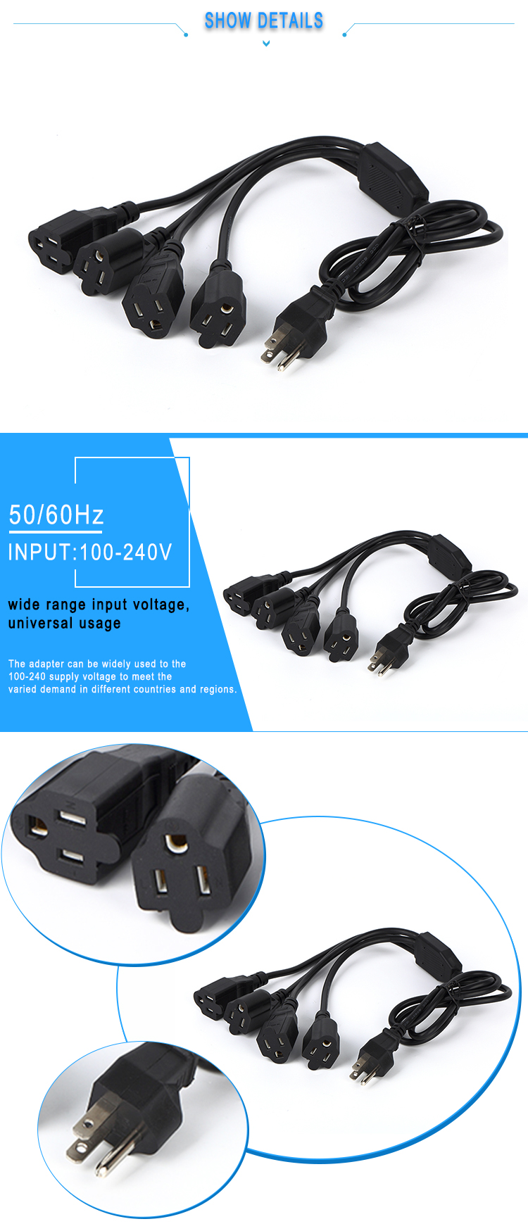 1 to 4 extension cable