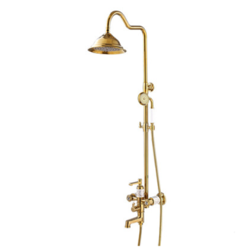 Wenzhou Feenice Brass Gold Shower Set with Single Handle Mixer