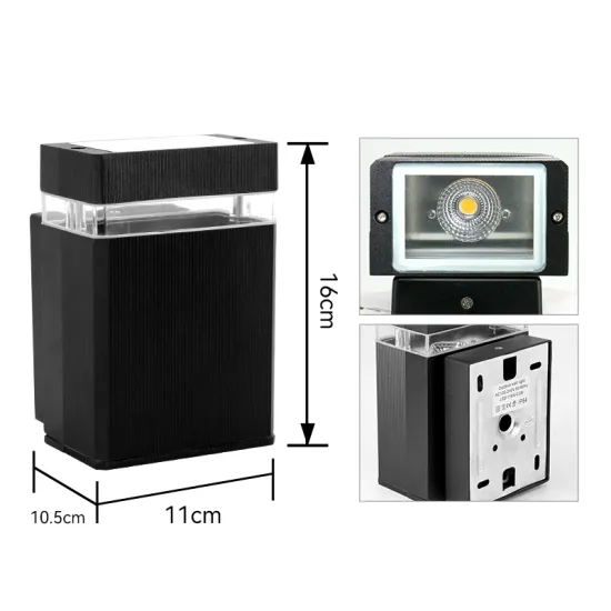 Europe Market Modern Decoration Aluminum IP65 3000K 9W Exterior Wall Mounted LED Lamp