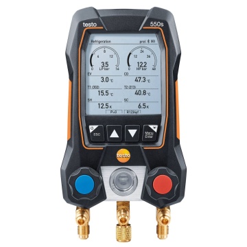 Smart digital manifold with Bluetooth and 2-way valve block testo550S testo 550S manifold gauge