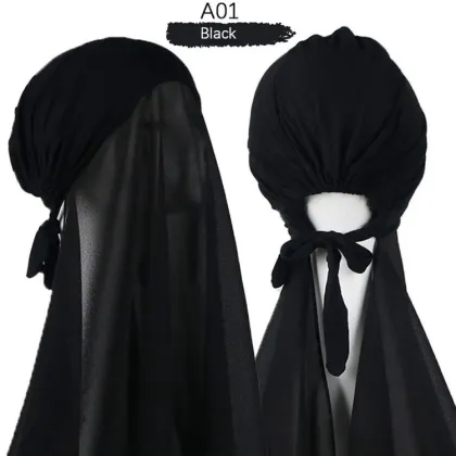 Instant Adjustable Muslim Chiffon Hijab Shawl