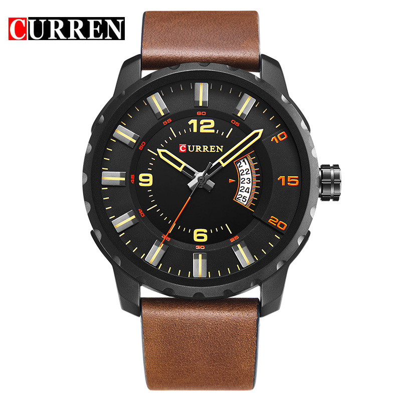 Casual Fashion Leather Waterproof Quartz Watches 