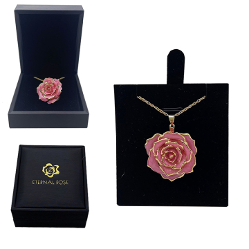 Low MOQ High Quality Jewelry: Rose Flower Pendant Necklaces for Love Gifts