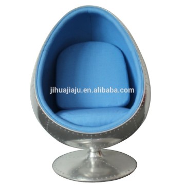 Aluminum Eye Shape Ball Chair/fiberglass eye shape chair/swivel eye shape chair