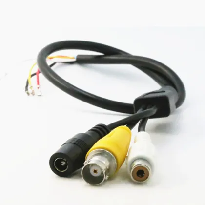 Adaptor Cable to convert 4 pin monitor to an RCA/Phono plug and 2.1mm DC Power plug
