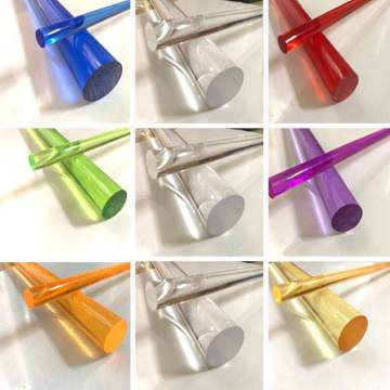 PMMA perspex glass rod ສີໂປ່ງໃສຢູ່ໃນຫຼັກຊັບ