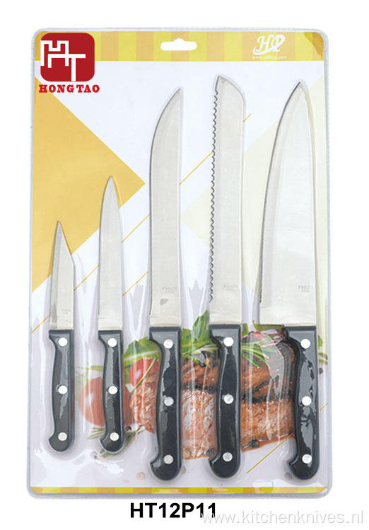 5PCS  double blister knife set