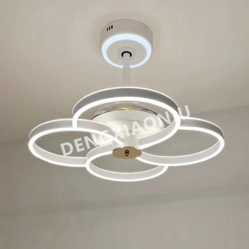 Modern Dimmable LED Ceiling Fan with Remote Control and Adjustable Light