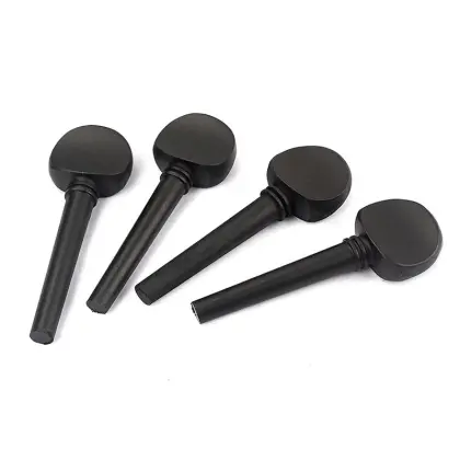 Wooden Ebony Cello Pegs Cello Shaft Handle Musical Instruments Wood Cello Accessories Parts (Not Perforated)