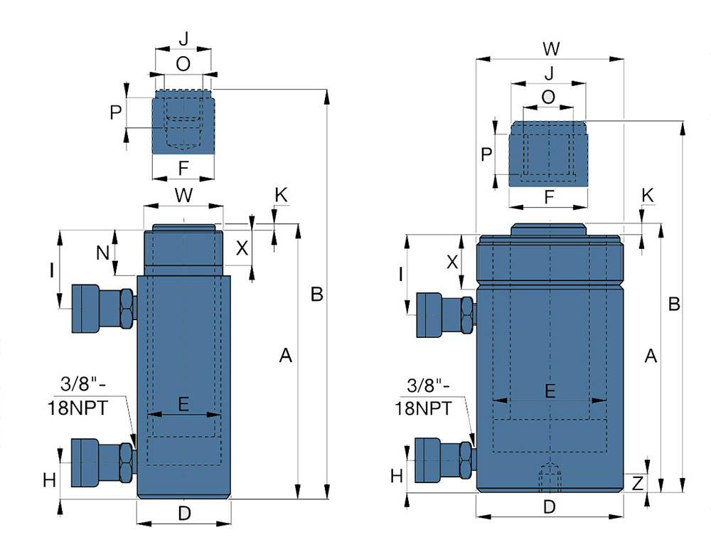 Double Acting Hydraulic Cylinder Jack 520 ton