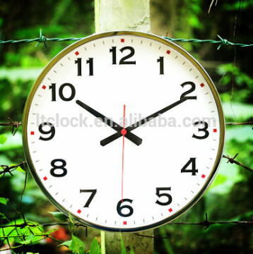 2016 fashion plated plastic round wall clock