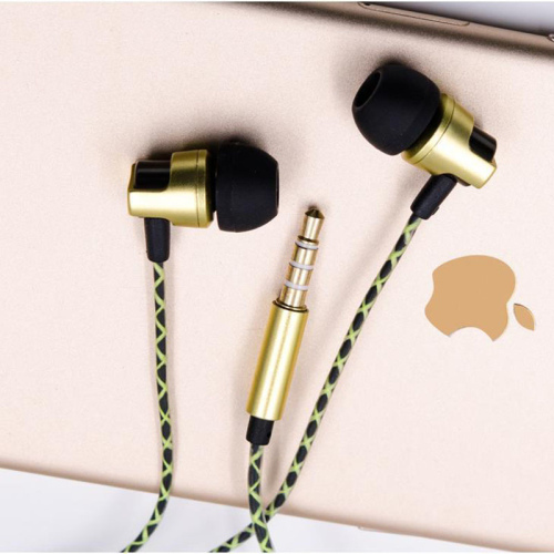 In-ear Wire Earphone Gold color