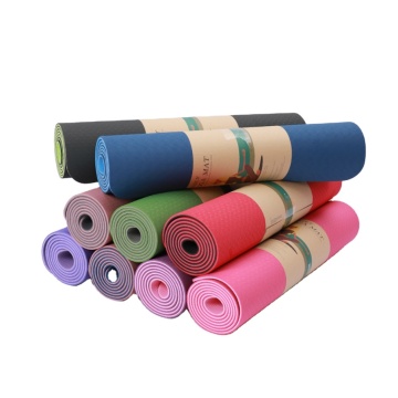 Custom Logo TPE Yoga Mat with Cork - Eco-Friendly 6mm/10mm Thickened Yoga Mat with Strap