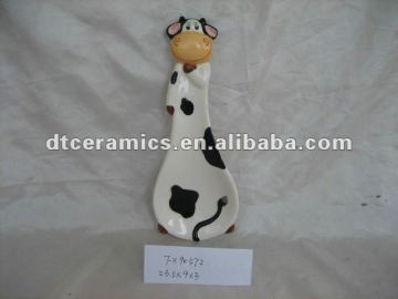 ceramic cow soup spoon