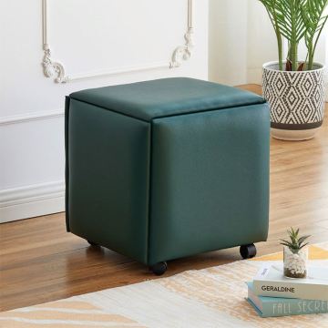 Combinazione a più colori in pelle PU Sedia ottomana pieghevole