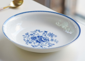 ceramic color tableware deeper plate  8 in