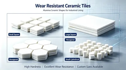 Square wear-resistant ceramic sheet