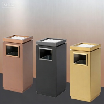Customized Metal Trash Can with Large Capacity Square Design