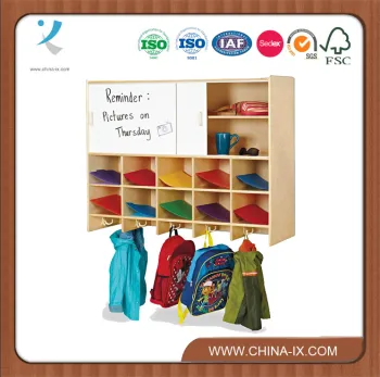 Wall Mounted Kid′s Storage Locker with Sturdy Dowel-Pin Construction
