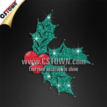 Christmas ornament glitter rhinestone heat transfer designs motif