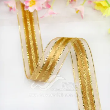 colorful metallic organza ribbon